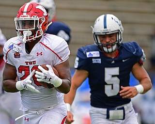 MONTGOMERY, ALABAMA - AUGUST 24, 2019: Youngstown State's Christian Turner runs into the end zone to score a touchdown during the second half of their game, Saturday afternoon. DAVID DERMER | THE VINDICATOR
