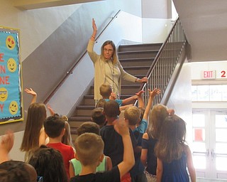 Neighbors | Jessica Harker .Incoming kindergartners at Poland Union Elementary School took a tour of their new school building on Aug. 19 in preperation for the start of school.