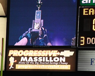 Team holds up Trophy