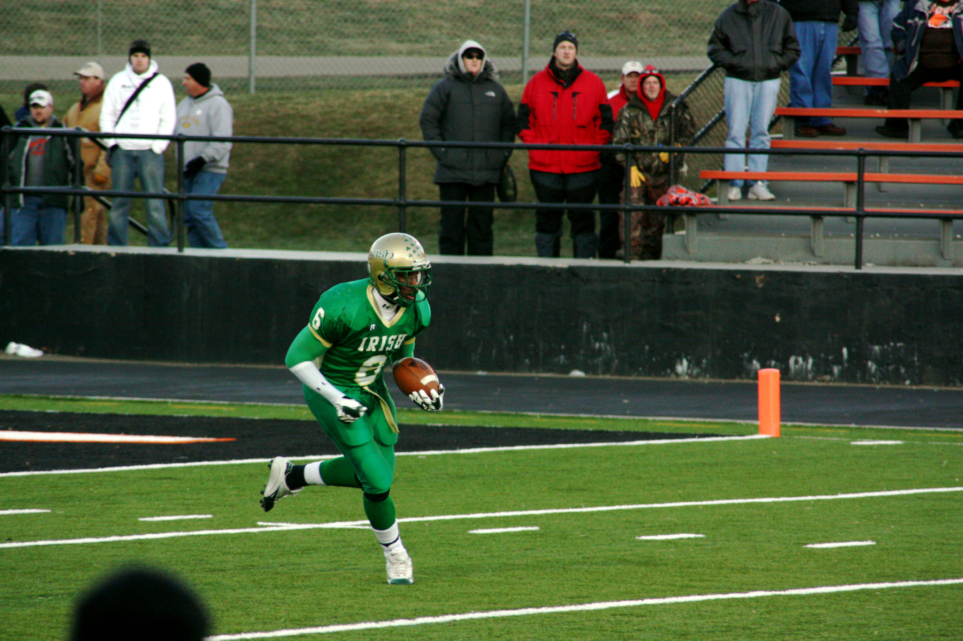 No. 6 get the Kick Off and runs for the Goal