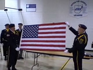  Jackson Milton Students Receive Flag