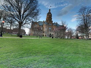 Warren Courthouse Square panorama