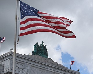 Copper courthouse statues return