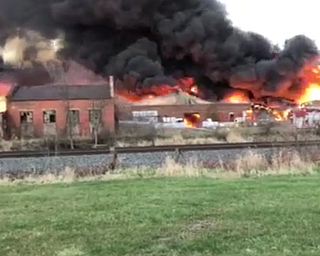 Fire at former Salem China factory